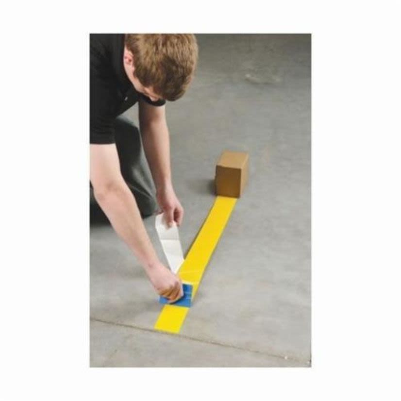 Brady ToughStripe 104374 Non-Reflective Overlaminate Floor Marking Tape, 100 ft L x 4 in W, Blue, B-514 Polyester