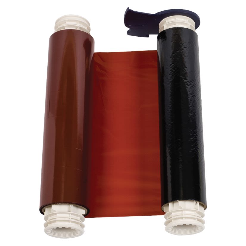Brady 13522 R10000 2-Color Industrial Grade Printer Ribbon, 200 ft L x 8.8 in W, Resin, Black/Red