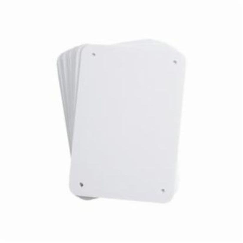 Brady 13620 Non-Laminated Non-Reflective Backing Sign, 4-1/4 in H x 6-1/4 in W, B-401 Polystyrene, White, Rectangular Shape