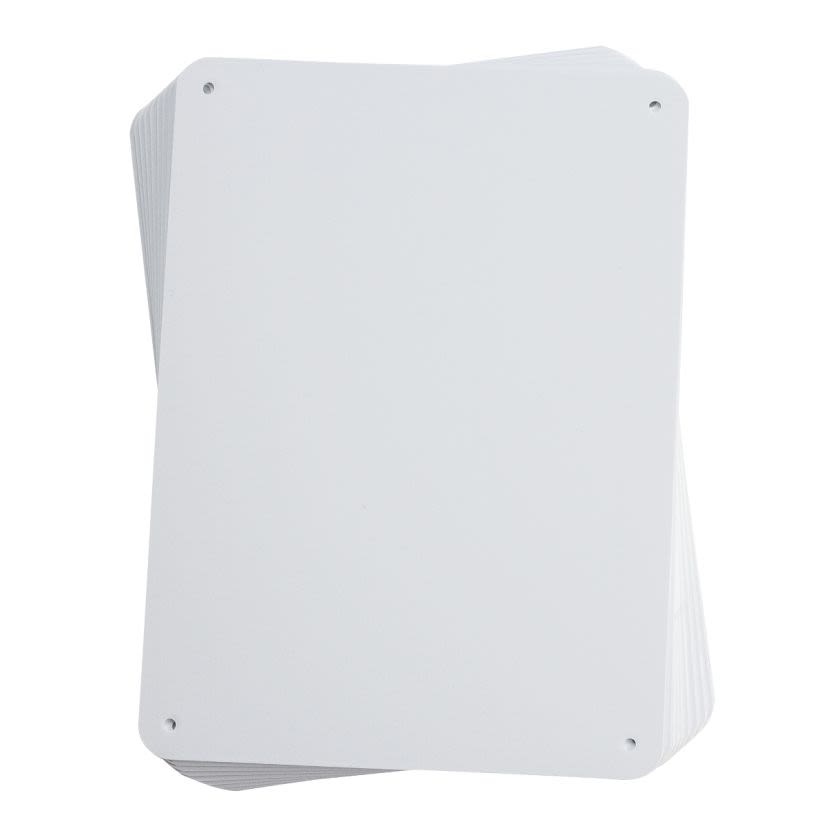 Brady 13623 Non-Laminated Non-Reflective Backing Sign, 7-5/8 in H x 10-1/4 in W, B-401 Polystyrene, White, Rectangular Shape