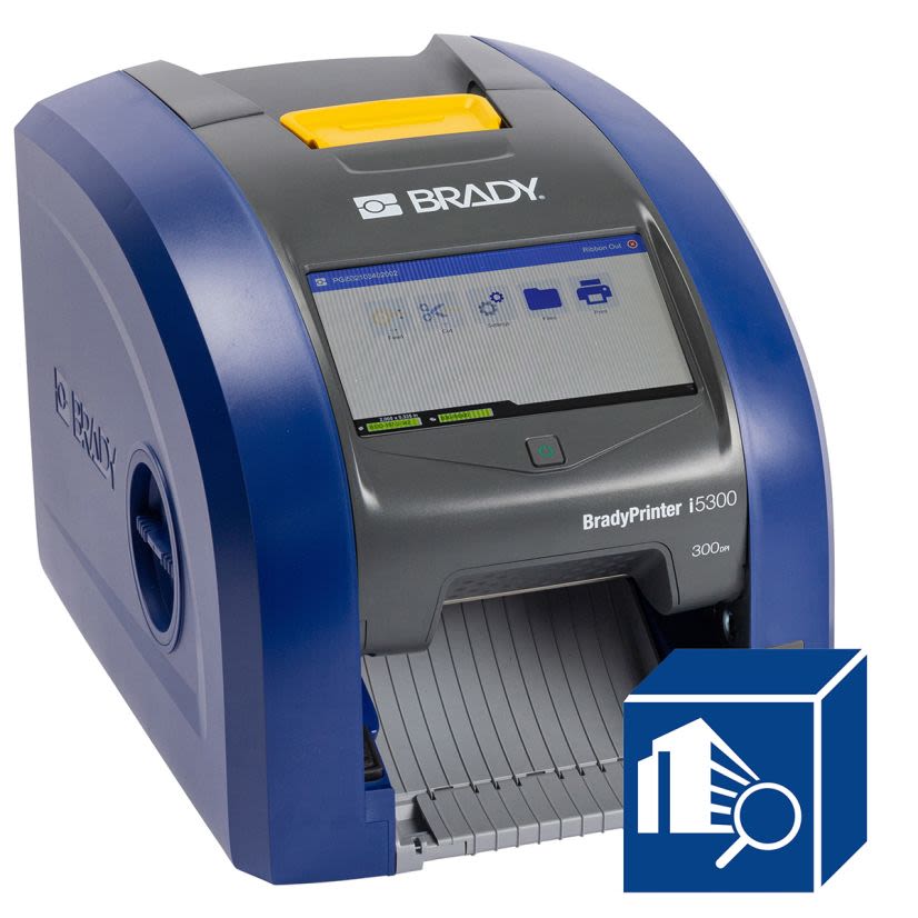 Brady 151292 Label Printers, Thermal Transfer/Direct Thermal Print, 4.25 in W Tape, 4 to 250 pt Font, Color LCD Touch Screen Display