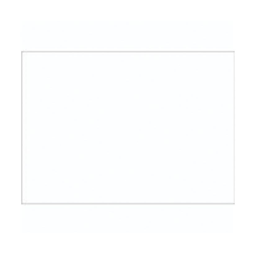 Brady 25960 Light Duty Rectangular Blank Sign, 5 in H x 7 in W, White, B-401 Polystyrene, Fastened Mount