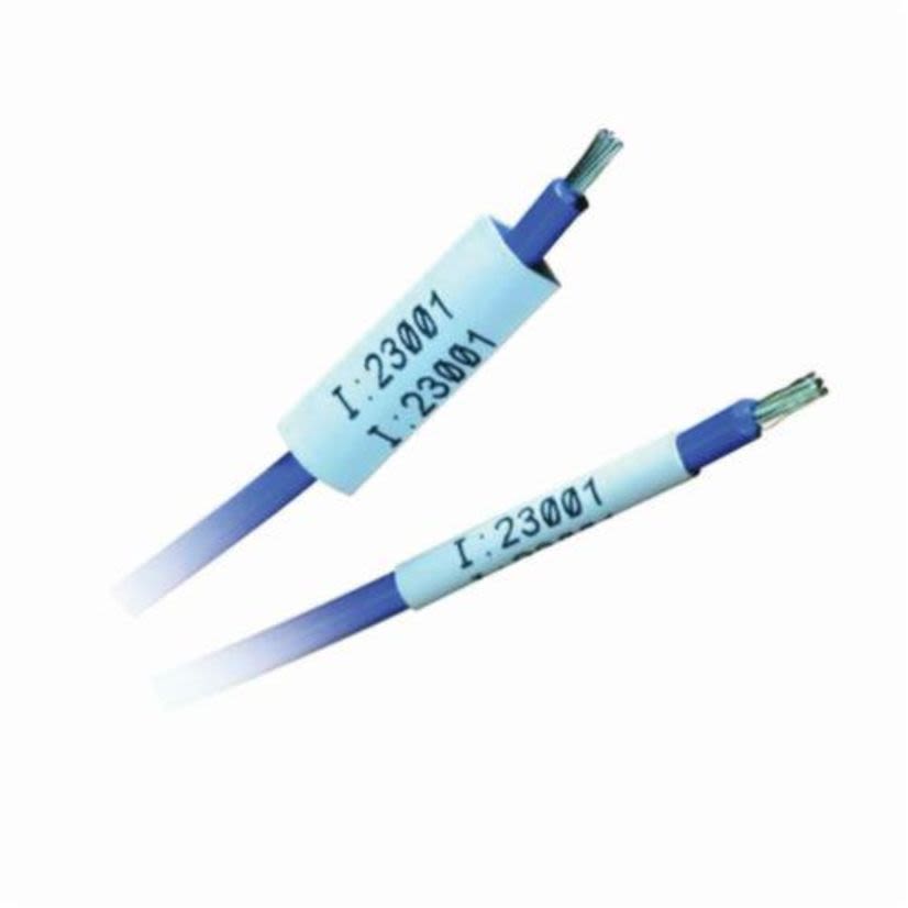 Brady PermaSleeve 3PS-750-2-WT 2-Sided Heat Shrink Wire Marker Sleeve, 6 to 4/0 AWG Wire, 31.8 mm L x 2 in W, B-342 Polyolefin