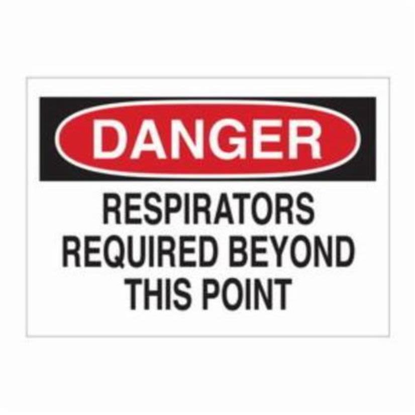 Brady® 42798 Rectangle Protective Wear Sign, DANGER, 10 in H x 14 in W, Black/Red on white, B-555 Aluminum, Surface Mounting