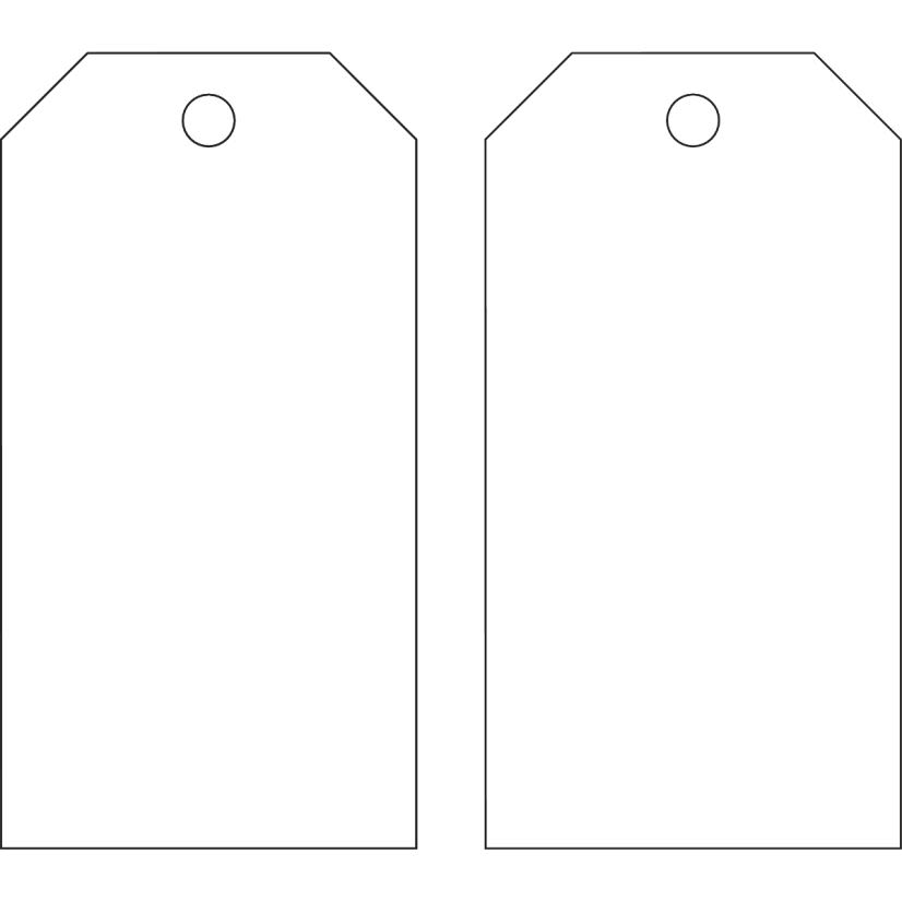 Brady 65372 Write-On Accident Prevention Tag, 5-3/4 in H 3 in W, B-851 Polyester, White, Rectangular Shape