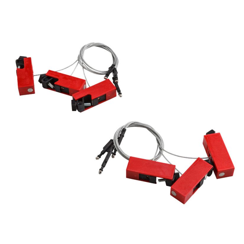 Brady 65810 EZ Panel Loc 1-Pole Clamp-On Electrical Risk Lockout Device, For Use With 120/277 V AC 1-Pole Circuit Breaker with No Hole in Switch Tongue, LOTO-45 Fiberglass Reinforced Polyurethane, Red