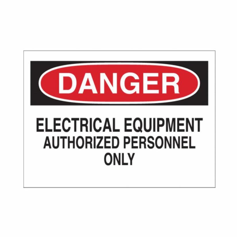 Brady 84068 Laminated Rectangular Admittance Sign, 7 in H x 10 in W, Black/Red on White, B-302 Polyester, Adhesive Mount