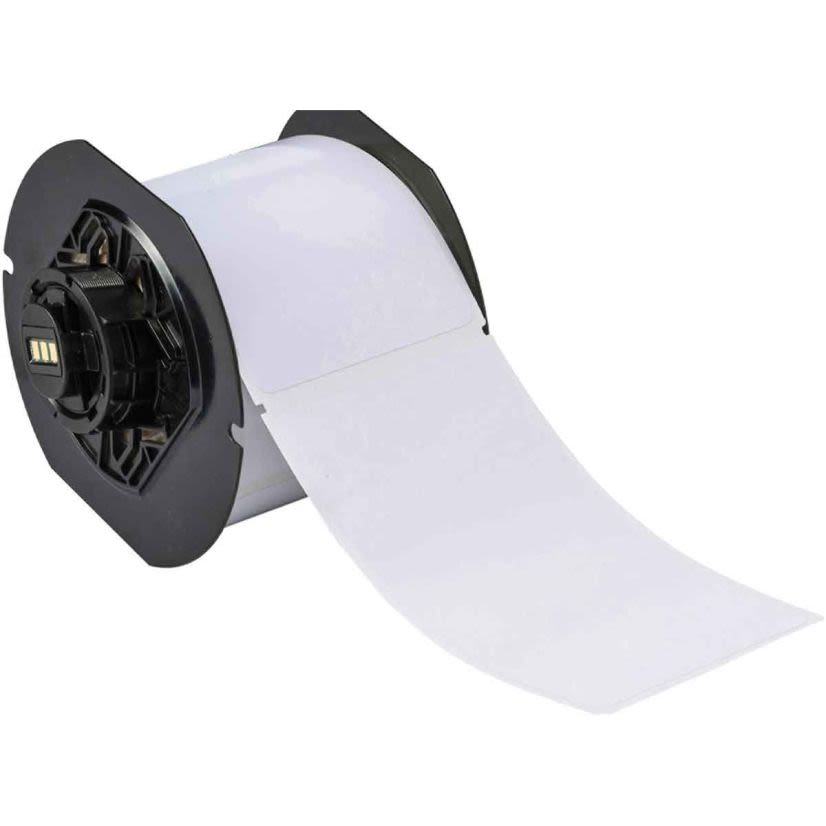 Brady ToughWash B30-25-595-BLNKWT Blank Pre-Cut Rectangular Label, 4 in H x 6 in W, White, B-595 Vinyl