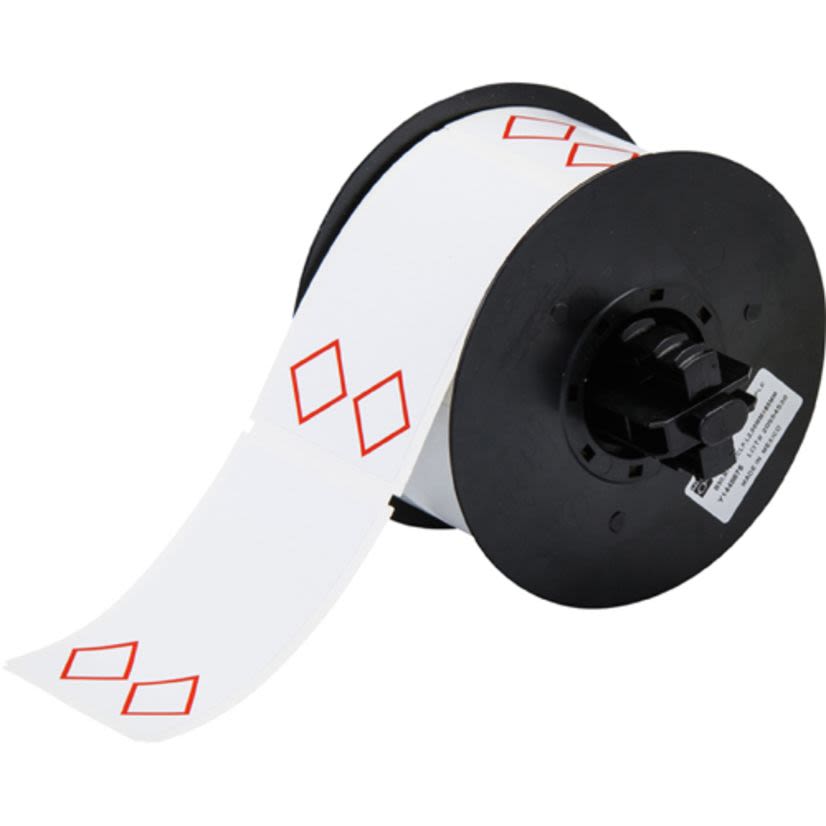 Brady B30-260-7569-CLP2 B30 Rectangular Printer Label, 2.17 in L x 3.35 in W, Red GHS/CLP Diamonds Legend, Red on White, B-7569 Vinyl