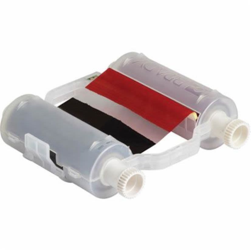 Brady B30-R10000-KR-8 B30 R10000 2-Color Heavy Duty Printer Ribbon, 200 ft L x 4.33 in W, Resin, Black/Red