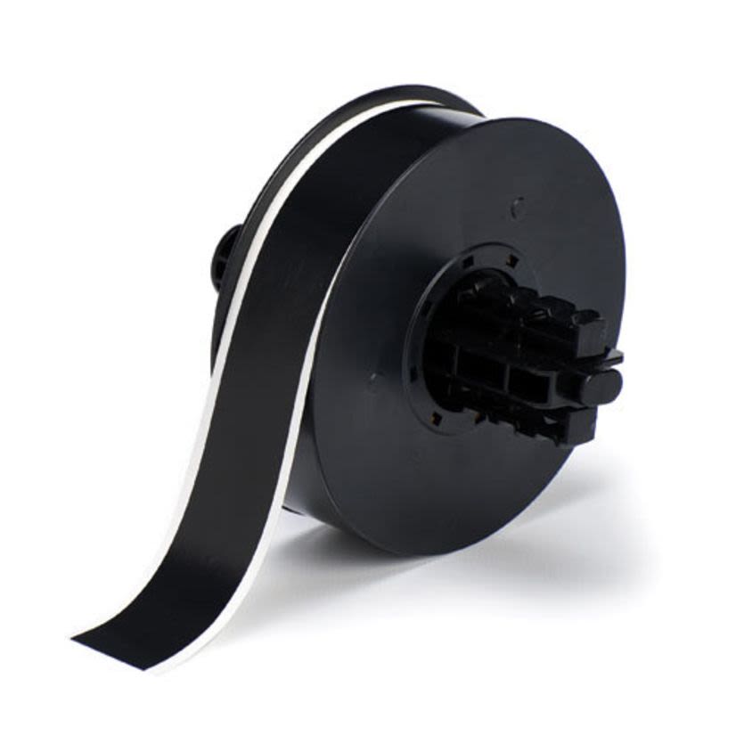 Brady ToughWash B30C-1125-595-BK B30 Printer Label, 100 ft L x 1-1/8 in W, Black, B-595 Vinyl