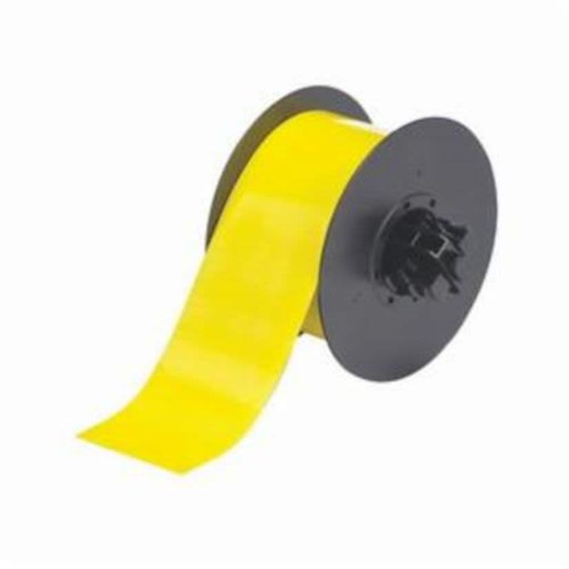Brady B30C-2500-509-YL B30 Magnetic Non-Adhesive Printer Label, 25 ft L x 2-1/2 in W, Yellow, B-509 Polyester