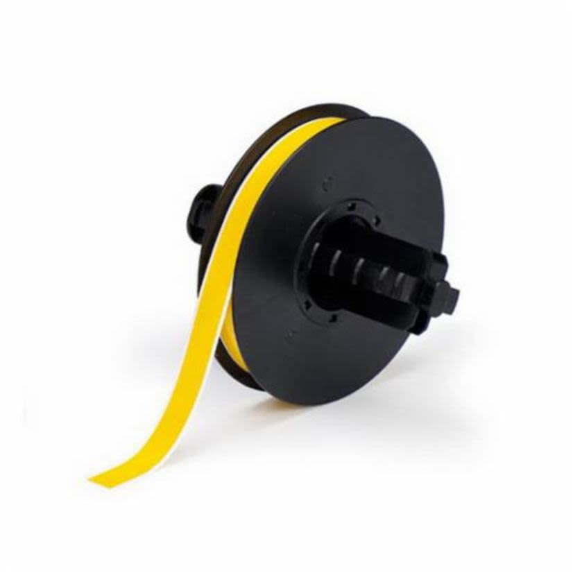 Brady B30C-500-595-YL B30 Continuous Printer Label, 100 ft L 1/2 in W, Yellow, B-595 Vinyl