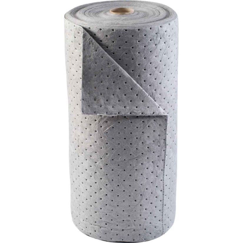 SPC BASIC BRU150 Dimpled Heavyweight Perforated Absorbent Roll, 150 ft L x 30 in W x 1 ply THK, 38 gal Absorption, Meltblown Polypropylene