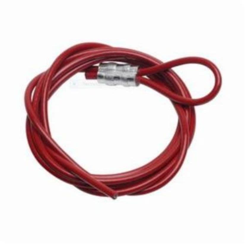 Brady Prinzing CABLO Economy Tab-Cinching Cable Lockout Device, 3/16 in Dia 6 ft L Steel Cable, 6 Padlocks, Red, 9/16 in Dia Max Padlock Shackle, LOTO-41 Fiberglass Reinforced Polypropylene Body
