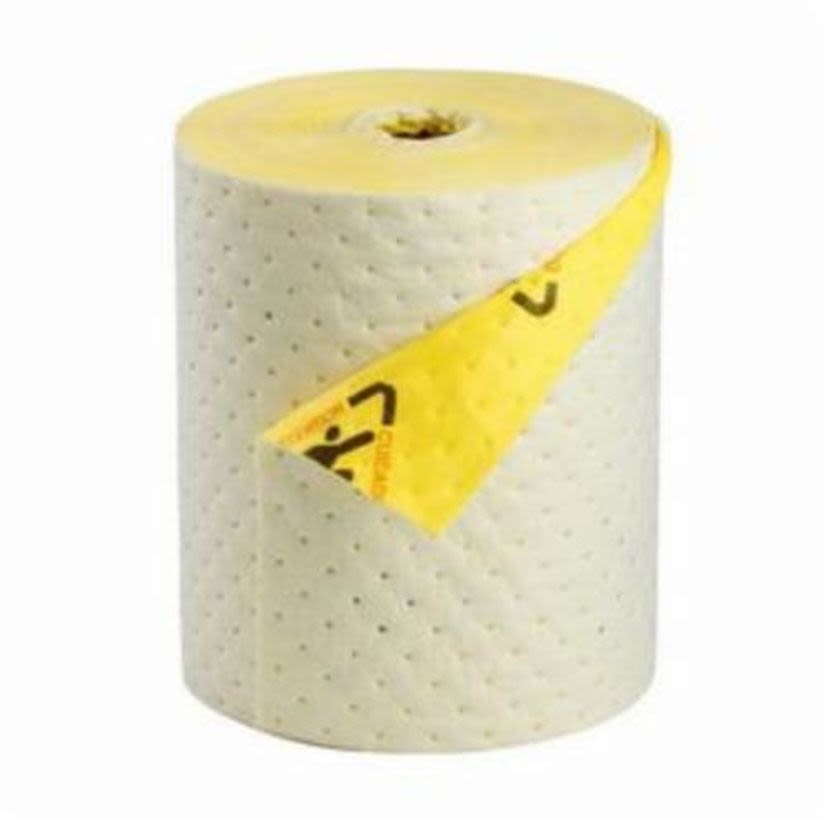 SPC BrightSorb MAXX CH303 High Visibility Mediumweight Perforated Absorbent Roll, 300 ft L x 30 in W x 2 ply THK, 80 gal Absorption, Spunbond-Meltblown Polypropylene