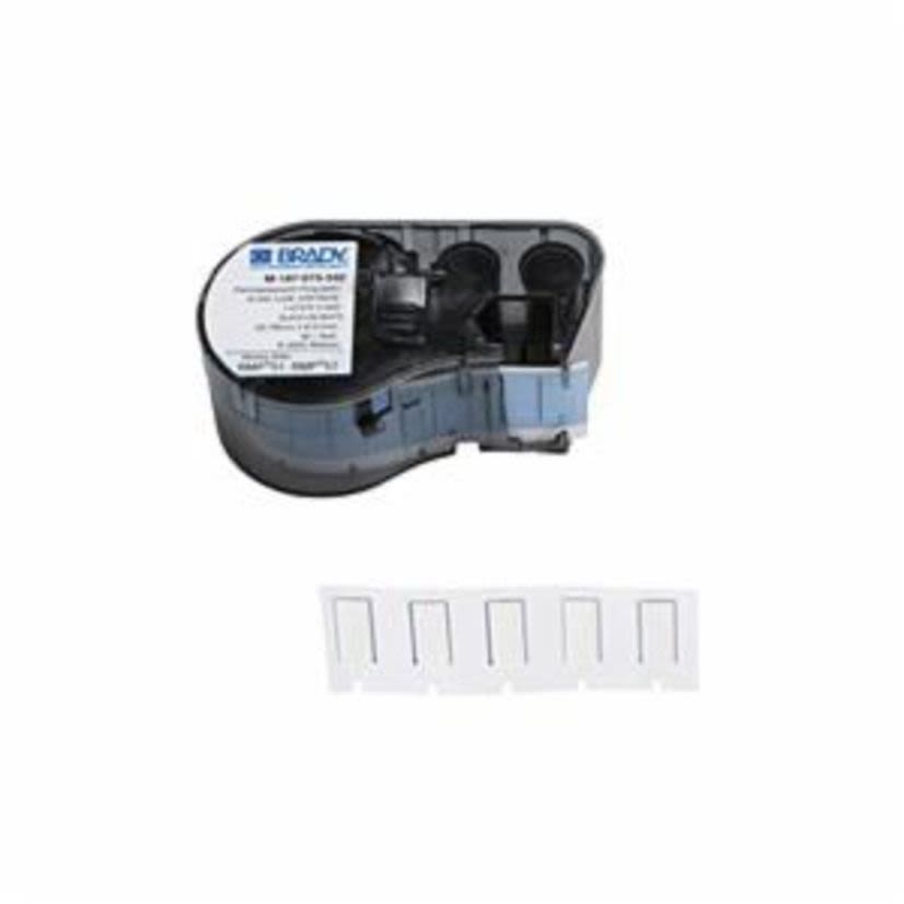 Brady® PermaSleeve® PS M-187-075-342 1-Sided Blank Wire Marker Sleeve, 20 to 10 AWG Wire, 3/4 in L x 3/4 in W, B-342 Polyolefin