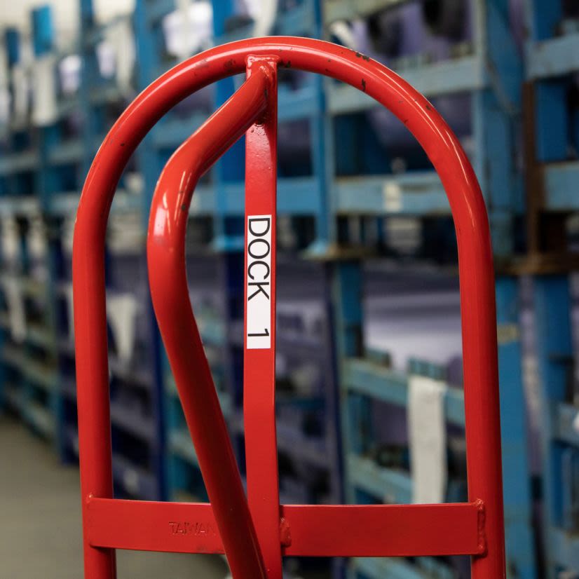 Brady M4-22-499 Permanent Adhesive Label, 1 in W, Black on White, B-499 Nylon Cloth, 100 per Roll Labels