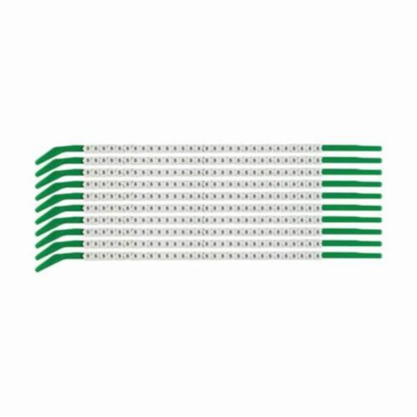 Brady® ClipSleeve™ SCN09-5 Pre-Printed Wire Marker, 0.098 to 0.11 in Wire, 5, Black, White Marker, Nylon