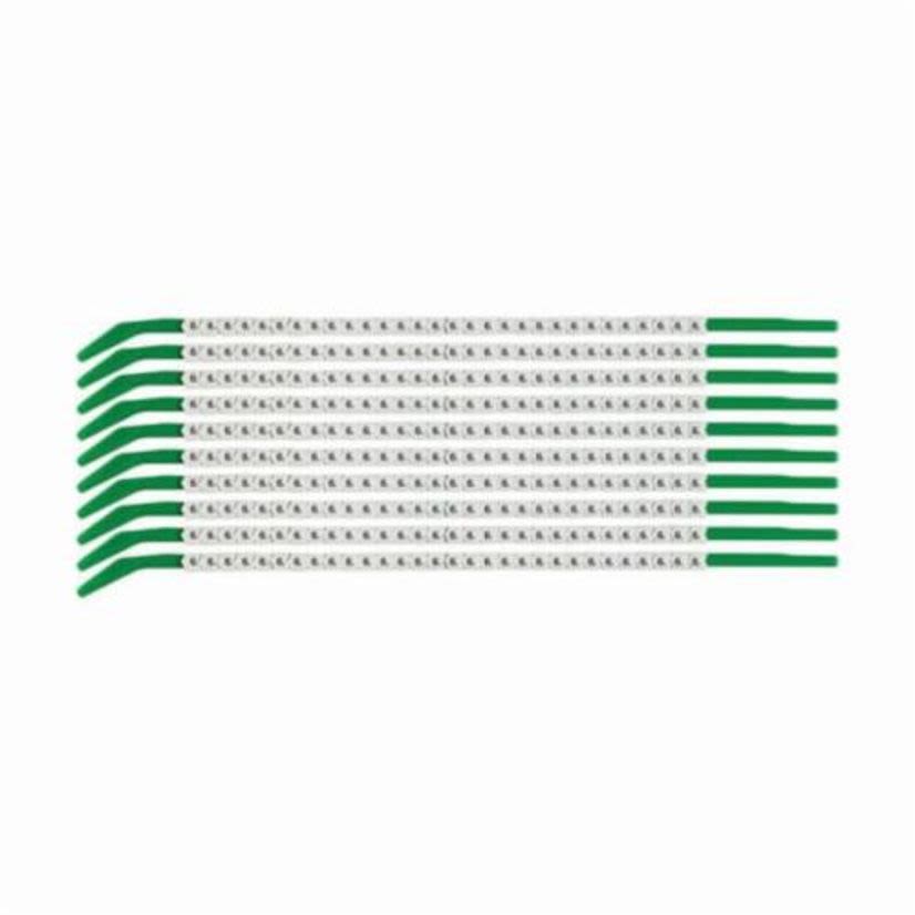 Brady® ClipSleeve™ SCN09-6 Pre-Printed Wire Marker, 0.098 to 0.11 in Wire, 6, Black, White Marker, Nylon