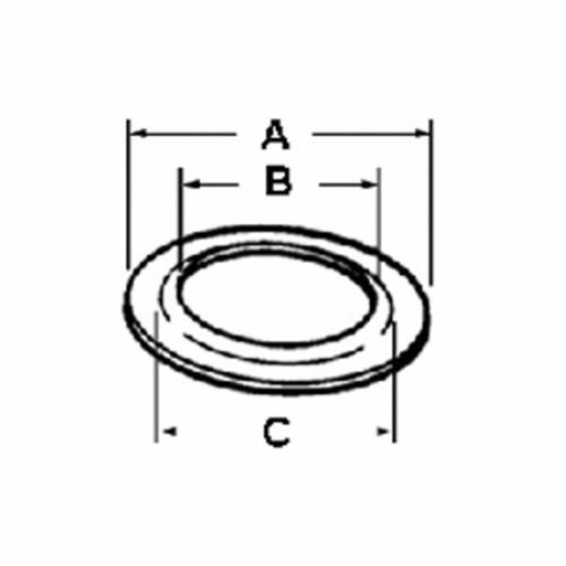 Bridgeport 1089-8 Reducing Washer, 3-1/2 to 3 in, For Use With IMC/Rigid Conduit, Steel, Electro-Galvanized