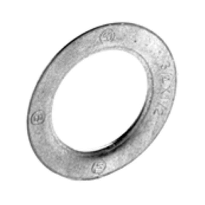 Bridgeport 1074 Reducing Washer, 2 to 1-1/4 in, For Use With IMC/Rigid Conduit, Steel, Electro-Galvanized