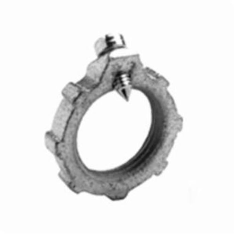 Bridgeport 129-S Bonding Locknut, 3-1/2 in, For Use With IMC/Rigid Conduit, Steel, Electro-Plated Zinc