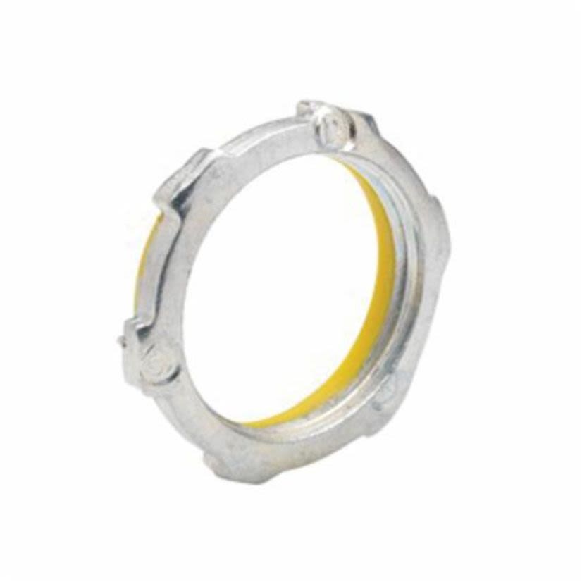 Bridgeport 142 Liquid Tight Sealing Locknut, 3/4 in, For Use With IMC/Rigid Conduit, Steel, Electro-Plated Zinc
