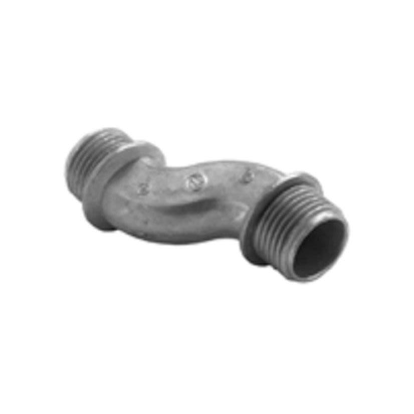 Bridgeport 1523-DC Offset Conduit Nipple, 1-1/4 in, For Use With Rigid and IMC Conduit, Die Cast Zinc, Ball Burnished/Mirror Smooth