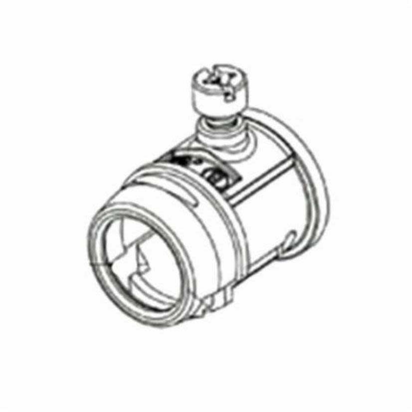 Bridgeport 1701-DC Non-Insulated Push-In Quick Install Set Screw Connector, 1/2 in Trade, For Use With EMT Conduit, Die Cast Zinc