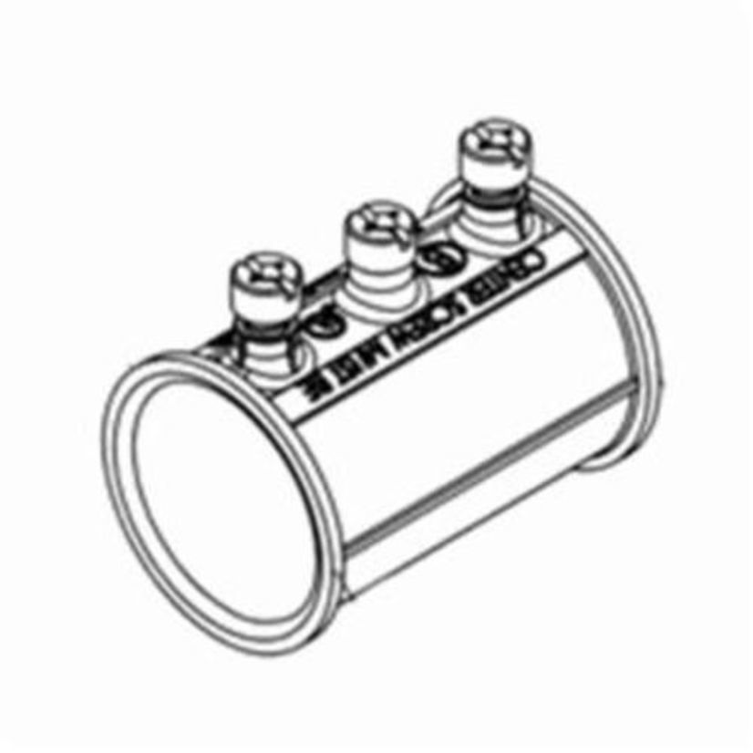 Bridgeport Mighty-Align 241-DCSLP Slip Set Screw Conduit Coupling, 3/4 in, For Use With EMT Conduit, Die-Cast Zinc, Ball Burnished/Mirror Smooth