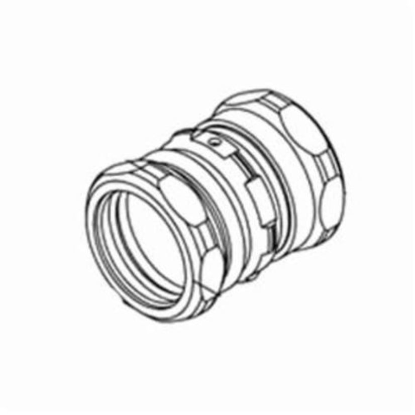 Bridgeport 265-SRT Compression Coupling, 2 in, For Use With EMT Conduit, Steel, Zinc Plated