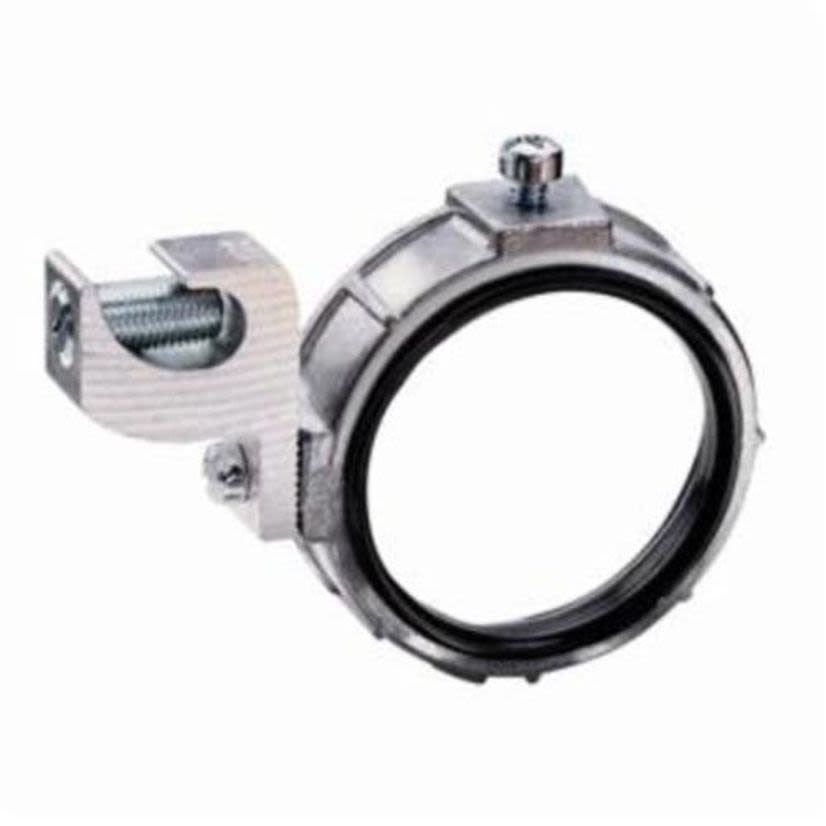 Bridgeport® 389-DC40 Grounding Bushing, 6 AWG to 250 kcmil AC Cable, 3-1/2 in Trade, Die Cast Zinc, Ball Burnished/Mirror Smooth