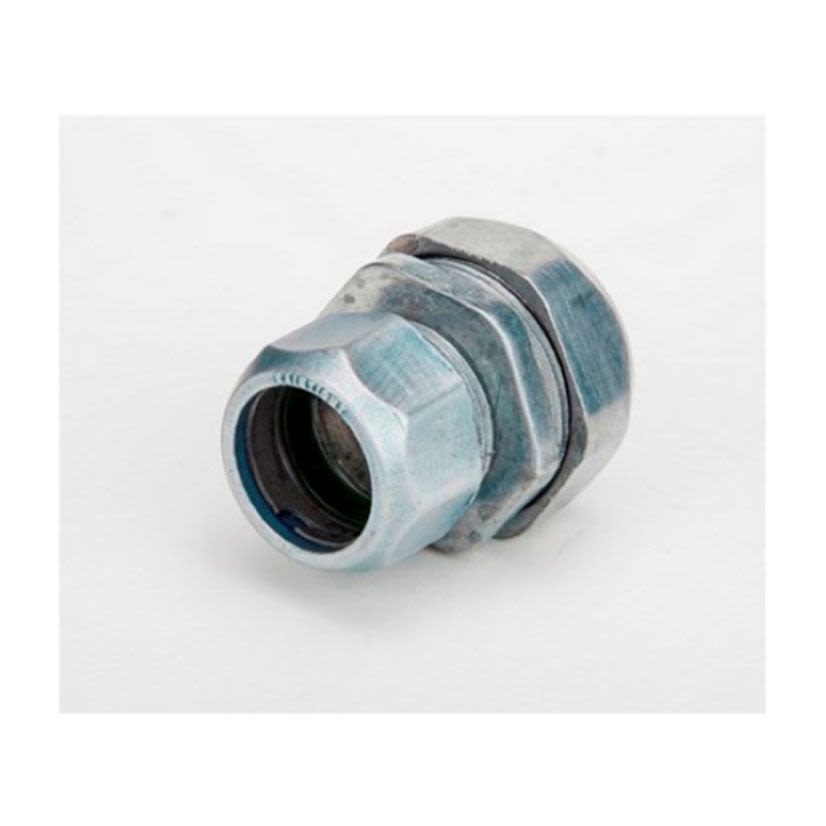 Bridgeport® 4361-DC Concretetight Patented Raintight Conduit Combination Coupling, 3/4 in, For Use With EMT, Metallic and Non-Metallic Flexible Liquidtight Conduit, Die Cast Zinc, Ball Burnished/Mirror Smooth