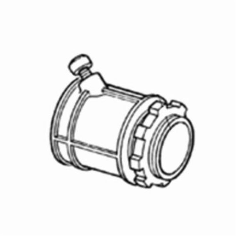 Bridgeport 508-DC2 Straight Set Screw Connector, 3/4 in Trade, For Use With Steel Flexible Metal Conduit, Die Cast Zinc, Ball Burnished/Mirror Smooth