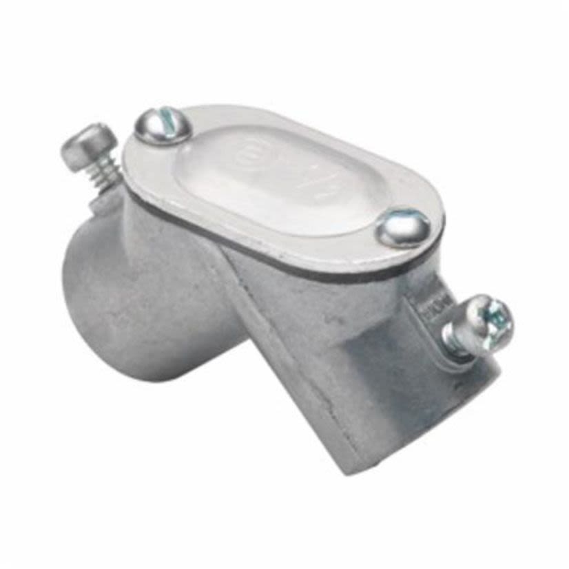 Bridgeport® 61-DC Set Screw Pull Elbow, 1/2 in Trade, 90 deg, Die Cast Zinc, Ball Burnished/Mirror Smooth