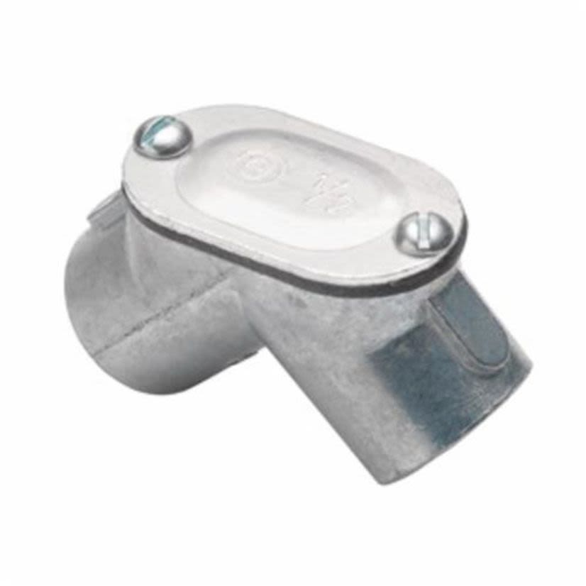 Bridgeport® 81-DC Pull Elbow, 1/2 in Trade, 90 deg, Die Cast Zinc, Ball Burnished/Mirror Smooth