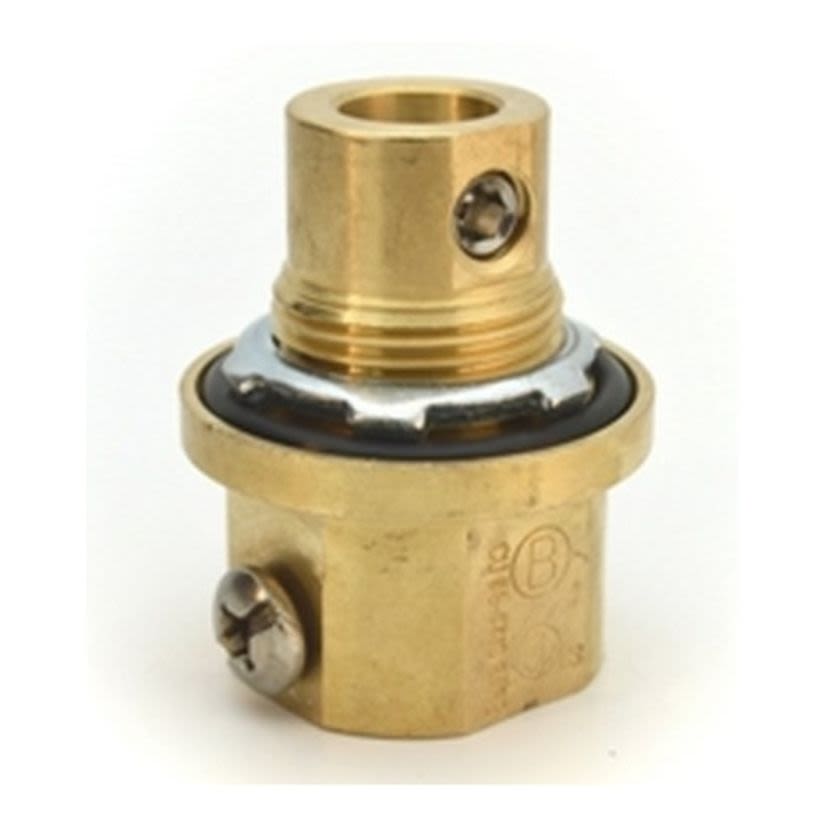 Bridgeport MCH-075 Raintight Grounding Connector With Stainless Steel Set Screws and Steel Locknut Buna N Sealing Ring, 6 to 4/0 AWG Conductor, Brass