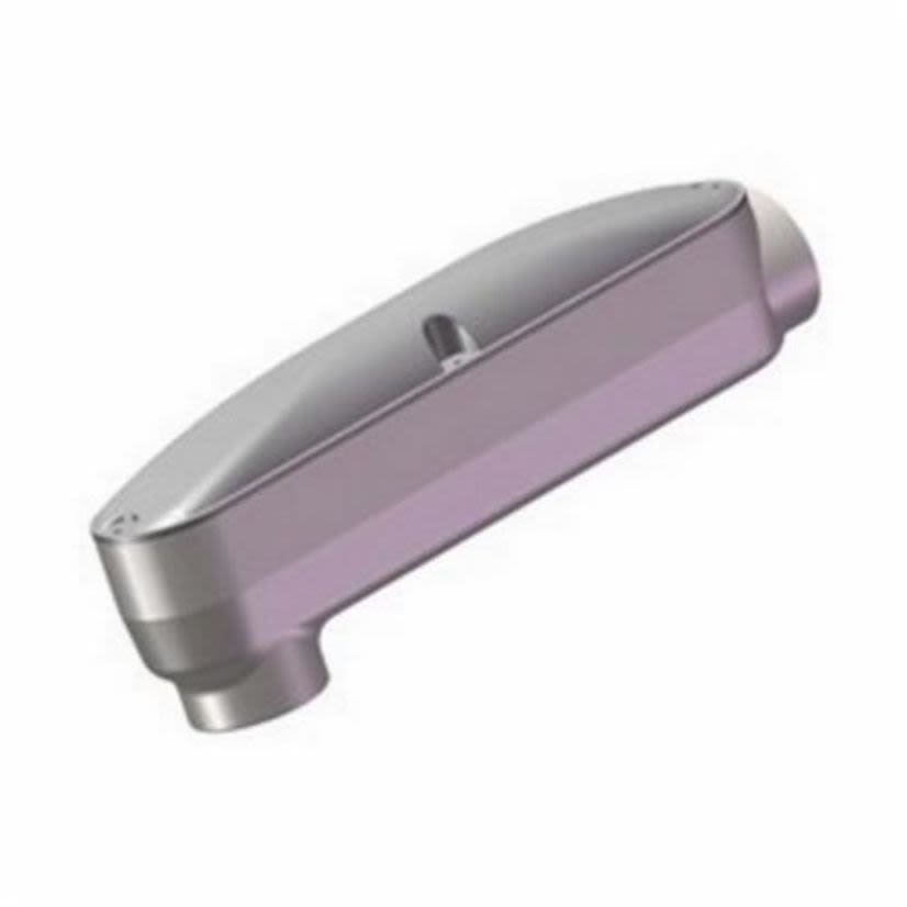 Bridgeport® MLB-50 Type LB Raintight Service Entrance Mogul Conduit Body, 4 in Hub, 311.8 cu-in, Aluminum, Enamel Painted