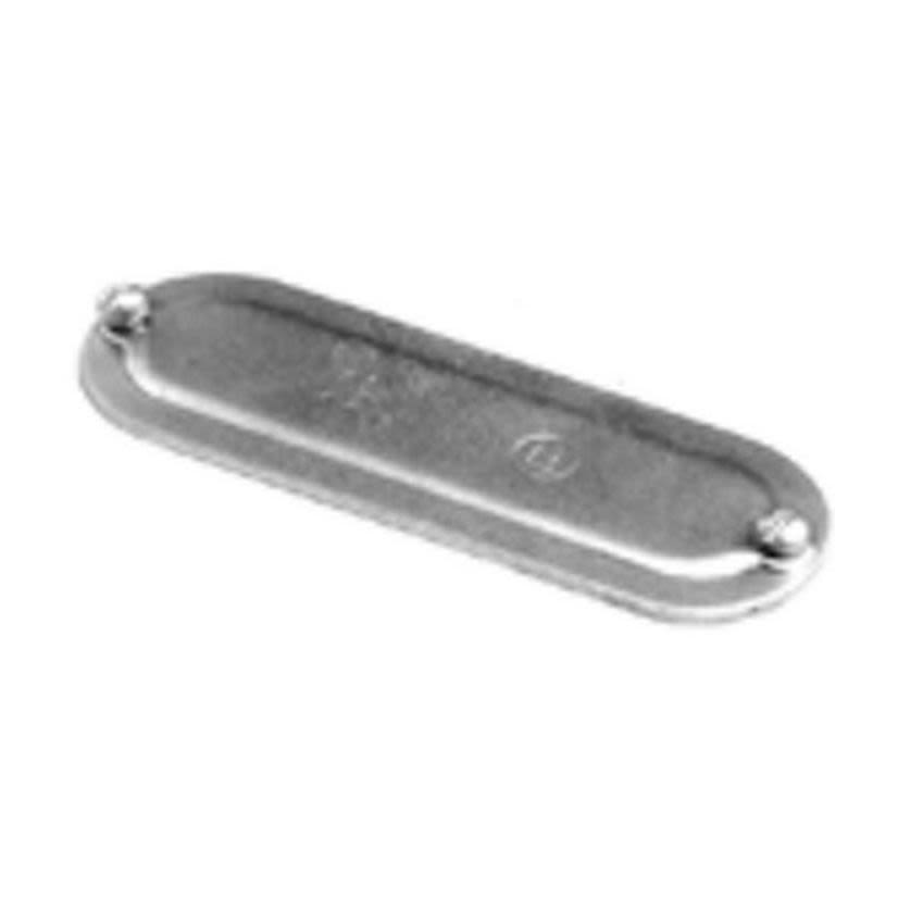 Bridgeport SC-62 Conduit Body Cover With Screw, 3/4 in Hub, For Use With Encloses Conduit Body, IMC/EMT/Rigid Conduit, Steel, Electro-Plated Zinc