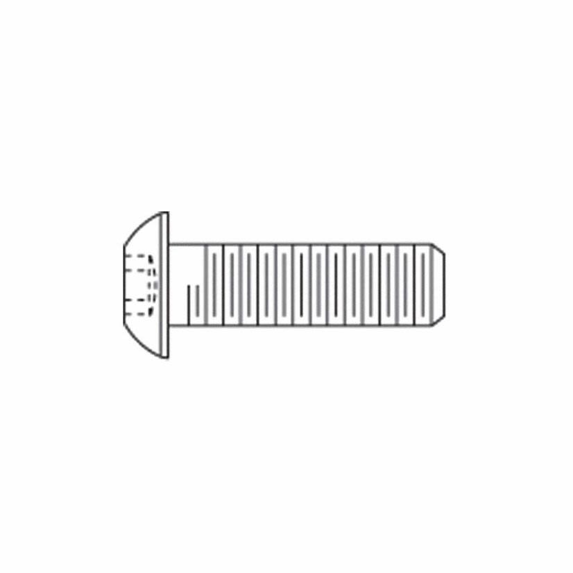 Brighton-Best 201034 Button Socket Cap Screw, #8-32, 1/2 in L, Imperial, 3A Grade, Alloy Steel