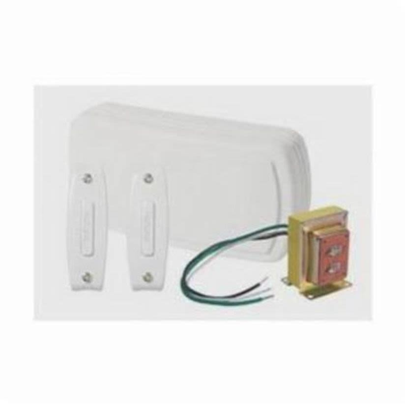 NuTone BK120NBWH Rectangular Wired Door Chime Kit, Plastic, White