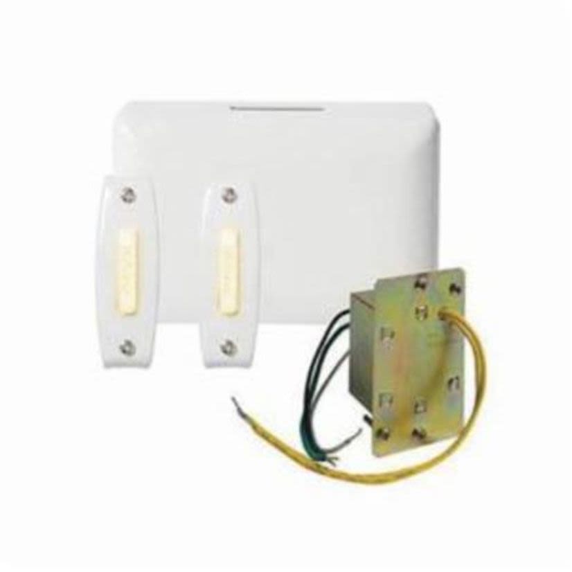 NuTone BK142LWH Rectangular Wired Door Chime Kit, Plastic, White