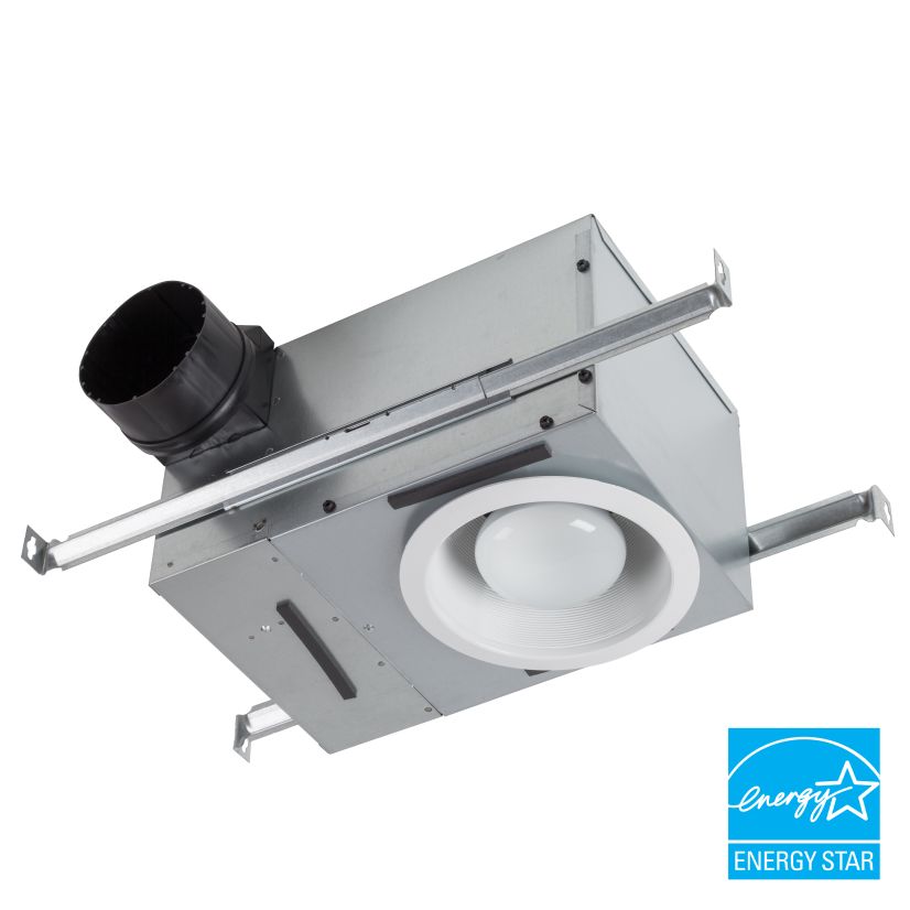 Broan LoProfile 744 Quiet Recessed Ventilation Fan/Light, 28.2 W, 120 V AC, Steel Housing
