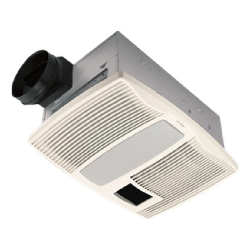 Broan NuTone® QTX110HFLT QT Series Heater/Fan/Light, 110 cfm, 6 in Dia Duct, 36 W, 120 VAC, 1500 W