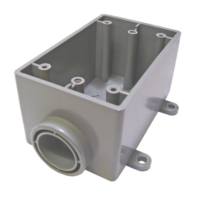 CANTEX 5133365 Type FSE Exposed Non-Metallic Electrical Box, PVC, 22.5 cu-in Capacity, 1 Gangs, 4.563 in L x 2.875 in W x 2.375 in H