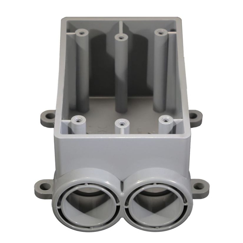 CANTEX 5133543 Exposed Non-Metallic Type FSS Conduit Device Box, 1 in Trade, 1 Gangs, PVC