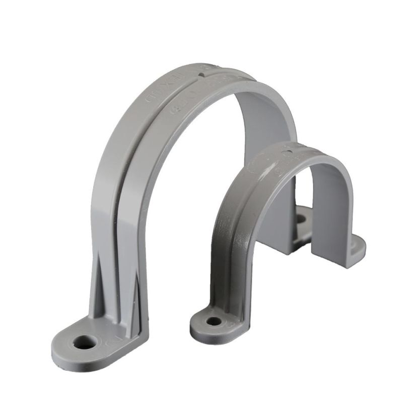 CANTEX 5133734 2-Hole U-Shaped Pipe Strap, 1-1/2 in, For Use With SCH40 and SCH80 Conduit, PVC
