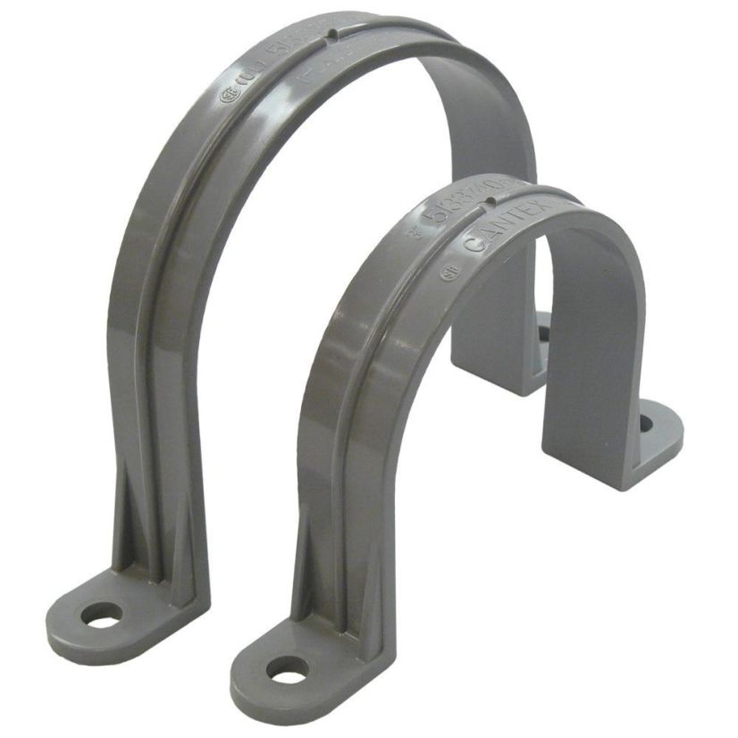 CANTEX 5133735 2-Hole U-Shaped Pipe Strap, 2 in, For Use With SCH40 and SCH80 Conduit, PVC