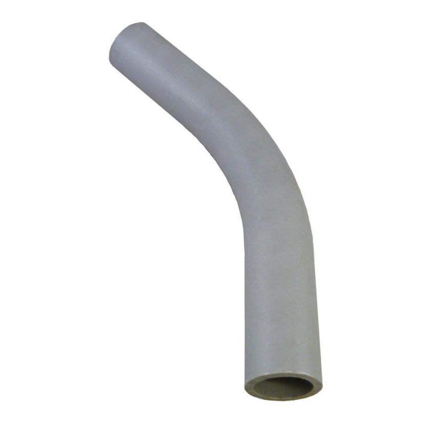 CANTEX 5133765 Plain End SCH 40 Conduit Elbow, 1 in Trade, 45 deg, PVC